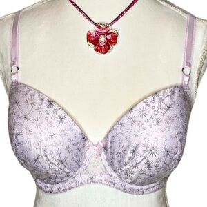 VICTORIA’S SECRET Dream Angels Demi Purple Silver Underwire bra 36DD 36E